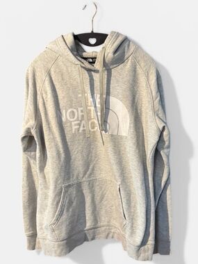 The North Face Women’s Light Gray Crewneck Logo Hoodie
